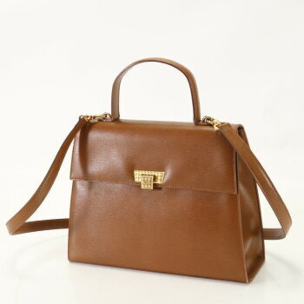 Christian Dior leather shoulder bag crossbody handbag brown - Picture 2 of 14